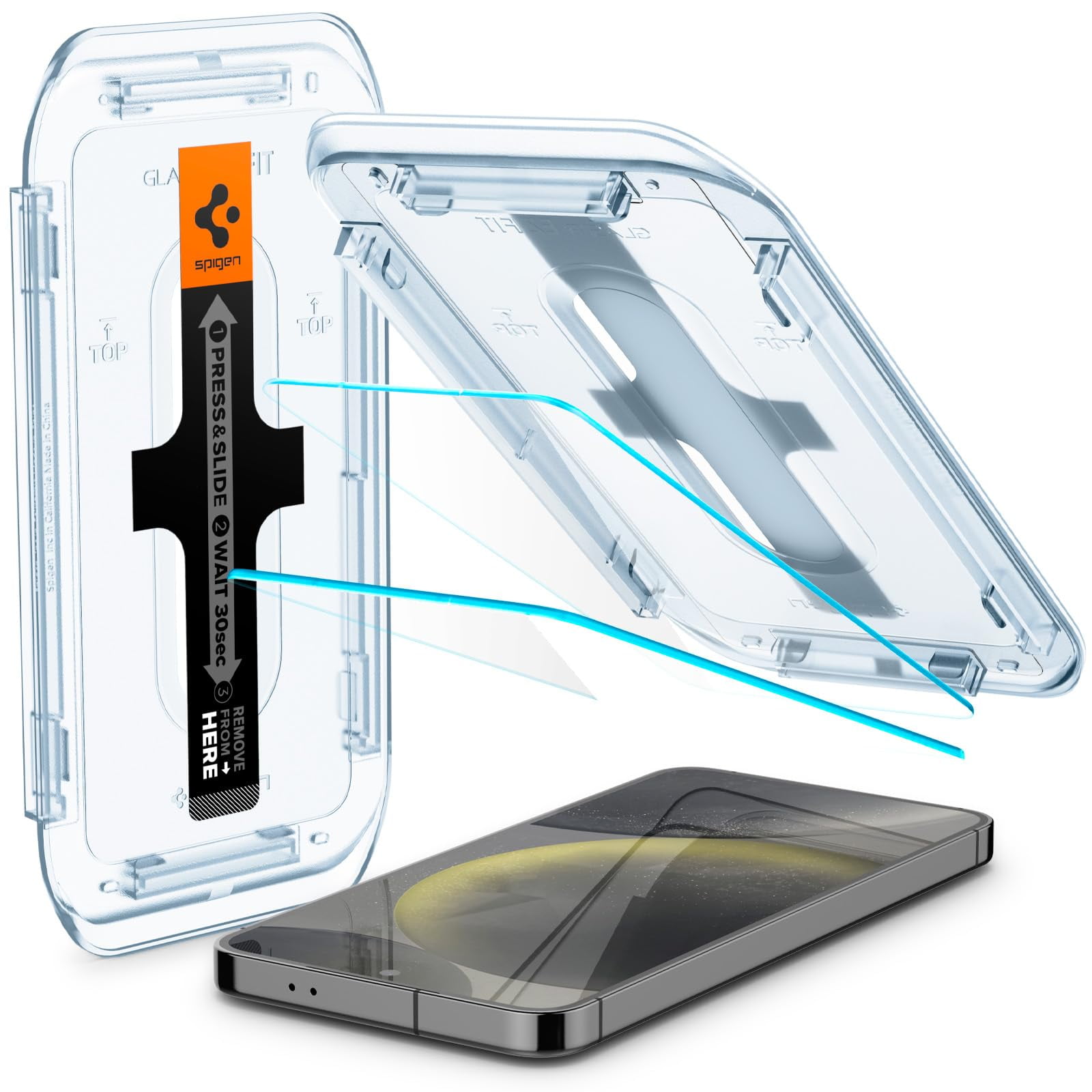 Protector De Pantalla Spigen Glastr Ez Fit Para Galaxy S24, Paquete De 2