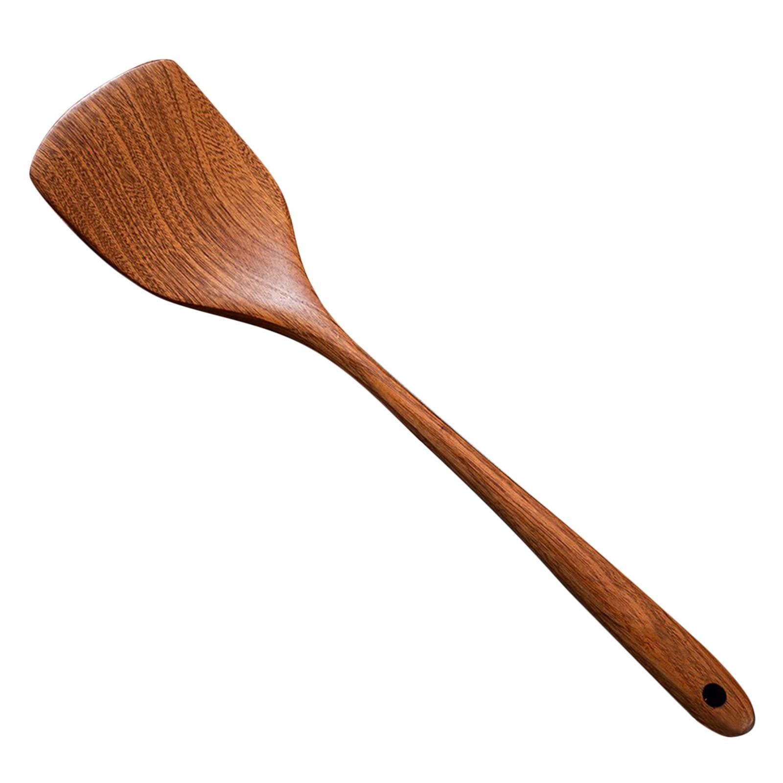 Bothyi - Cuchara De Cocina, Accesorios De Madera De Teca Antiadherentes, Utensilios De Cocina Para Sopa Casera, Cuchara De Cocina