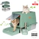 thumbnail image 1 of Set Arenero Gato Extragrande Baño Sanitario Michi Acero Inox Verde, 1 of 10