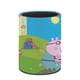 thumbnail image 3 of Peppa Pig-theme Cylinder Pen Holder Pencil Organizer with Flannel Lining PVC Leather Material Cardboard Base for study work 10*8CM, 3 of 6