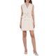thumbnail image 2 of INSPIRE CHIC Vestido sin mangas de tweed para mujer con cuello, cinturón, botones y estilo blazer para trabajo, talla XL 2, 2 of 5