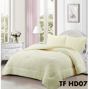 Tecnocasa - Cobertor De Invierno Sherpa Con Chiporro Mariposa 2 Plazas Beige