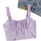 thumbnail image 2 of Crop Top Fruncido con Nudo lila XS, 2 of 4