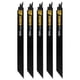 thumbnail image 4 of Set 5 Hojas De Sierra Sable Dewalt Dwa41812 - 12 - Bimetal negro, 4 of 4