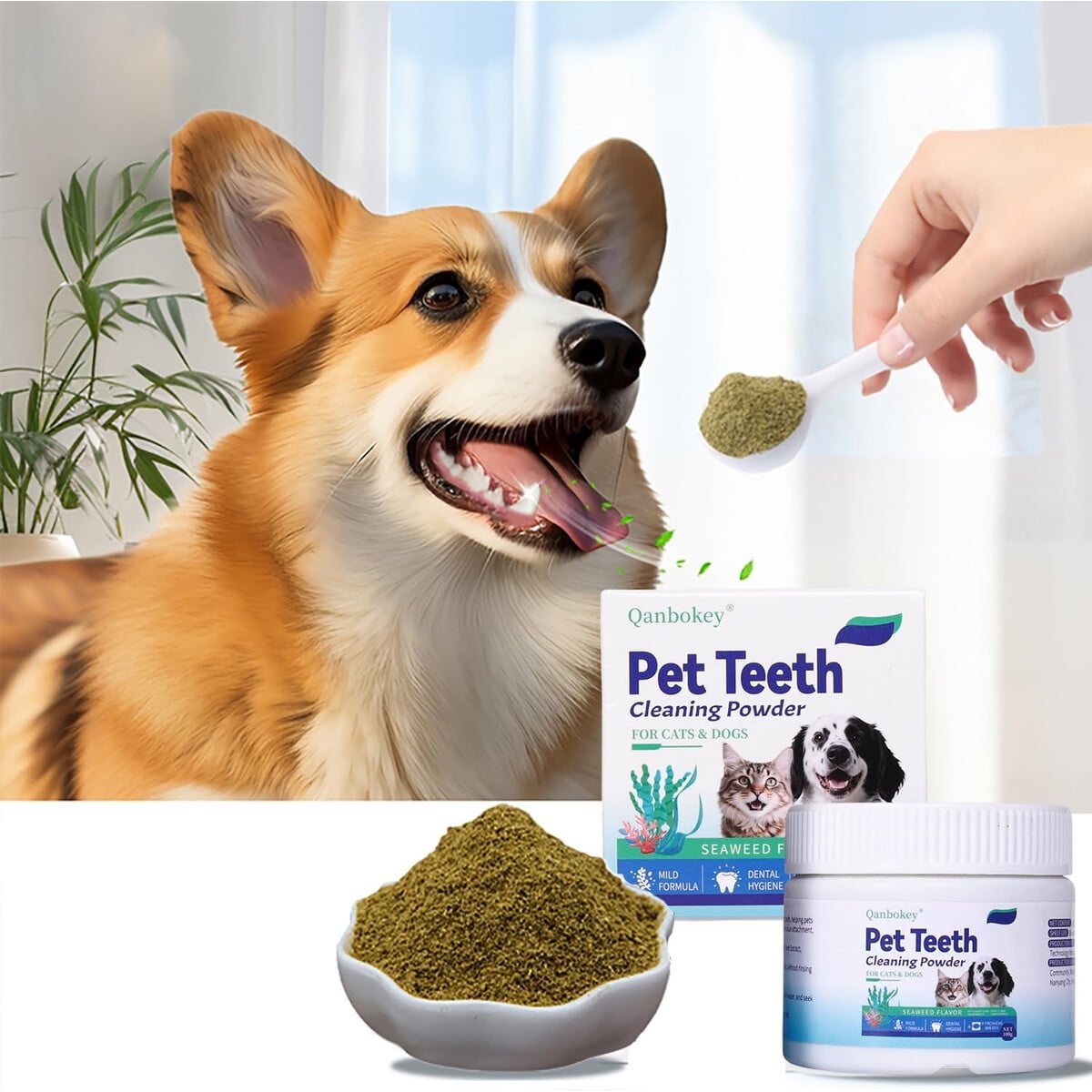 Polvo Limpiador Dental Para Perros Nobrush 60 Días Antisarro