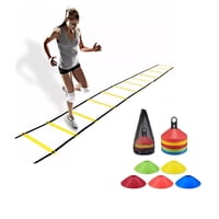 Auckland Outdoor - Pack Escalera Coordinacion 6M 8 Esc. + 50 Conos Lenteja