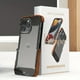 thumbnail image 1 of Luxury Metal & Wood 2 In 1 Phone Bumper For IPhone 14 Pro Max 14 Plus 13 Mini 13 Pro Max Breathable Cool Shockproof Phne Frame Back Cover With Screws, 1 of 2