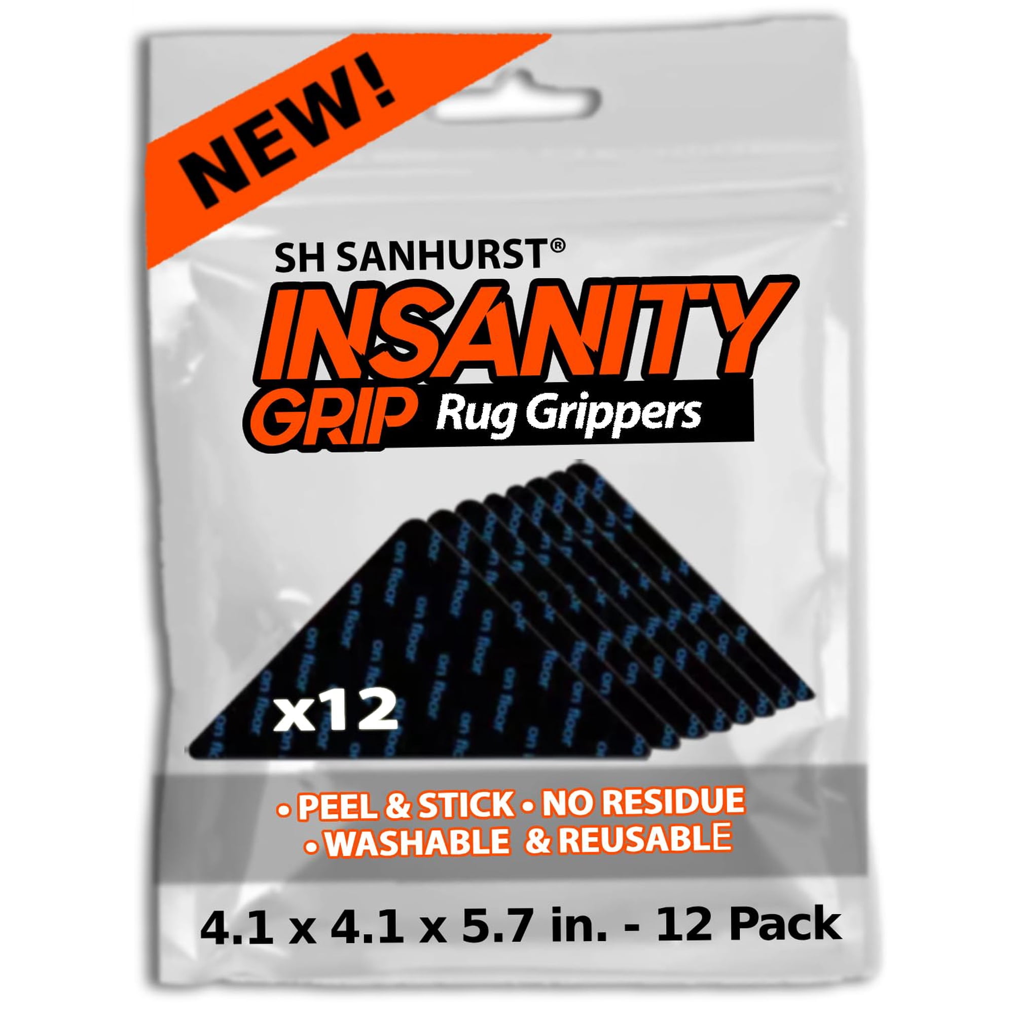Rug Grips Insanity Grip Para Pisos De Madera, Baldosas Y Cemento