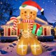 thumbnail image 1 of Hinchable navideño con forma de hombre de jengibre, 240 cm, con LED, 1 of 7