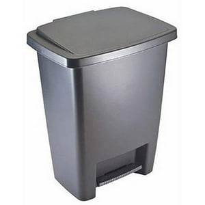 Bote De Basura Rubbermaid Step-On, 31.16 L, Gris, Fácil De Limpiar