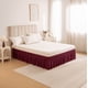 thumbnail image 1 of suxuMhao Falda de Cama Elástica Envolvente con Volantes Tamaño Full, Rojo Oscuro - Colchón de 54x75 Pulgadas Compatible con Caída de 15 Pulgadas, Falda de Ropa de Cama de 1 Pieza para Decoración de, 1 of 3