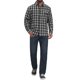 thumbnail image 2 of INSPIRE CHIC Camisa de Cuadros para Hombre de Manga Larga con Botones Camisas Casuales Vintage Ligeras L Negro, 2 of 6