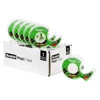 Cinta Adhesiva Scotch Magic Invisible De 19 Mm X 16,5 M Con Dispensador, 6 Rollos