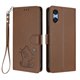 thumbnail image 1 of Funda Volteable con Diseño de Gato para Sony Xperia 10 VI, Marrón, 1 of 6