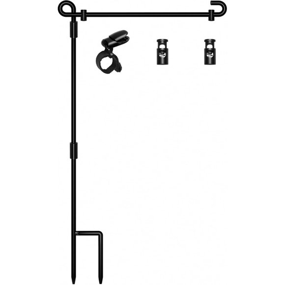 HOOSUN Garden Flag Stand, Premium Garden Flag Holder Pole, Metal