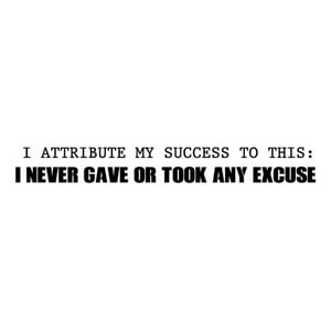 Rienda Libre Graphics - Decomural No Excuses Inspirational Ws-34276