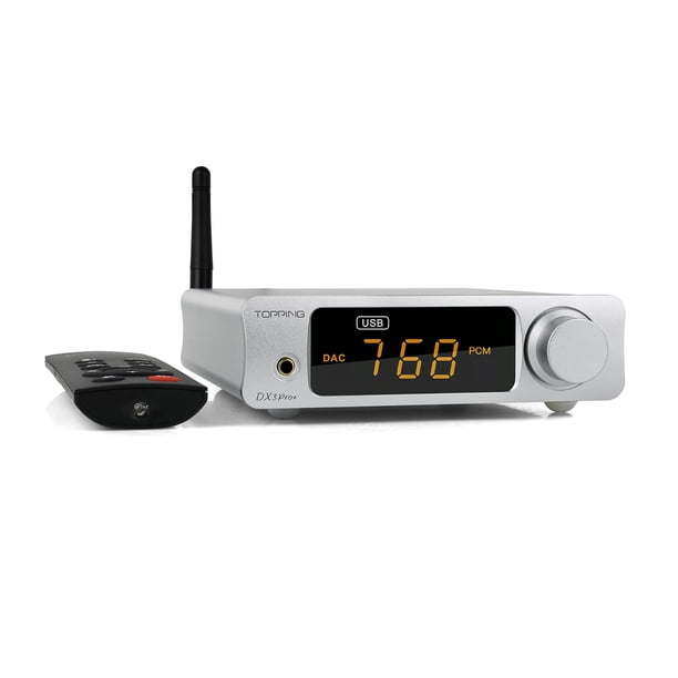 Topping DX3 Pro+ Amplificador de Fone de Ouvido NFCA de 3,5 mm e Combo DAC USB com Saída de Potência de 1800mW para 32Ω/250mW para Monitores Intra-auriculares de 300Ω