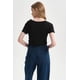 thumbnail image 3 of Polera Mujer Recogido Costado Negro, 3 of 4