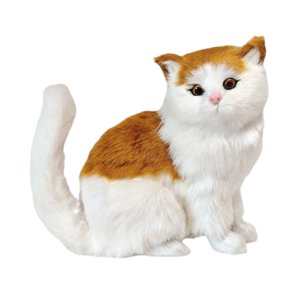 Bothyi - Figura De Gato Peludo Realista, Linda Estatua De Gatito De Simulación Para Estante De Dormitorio, Estilo B
