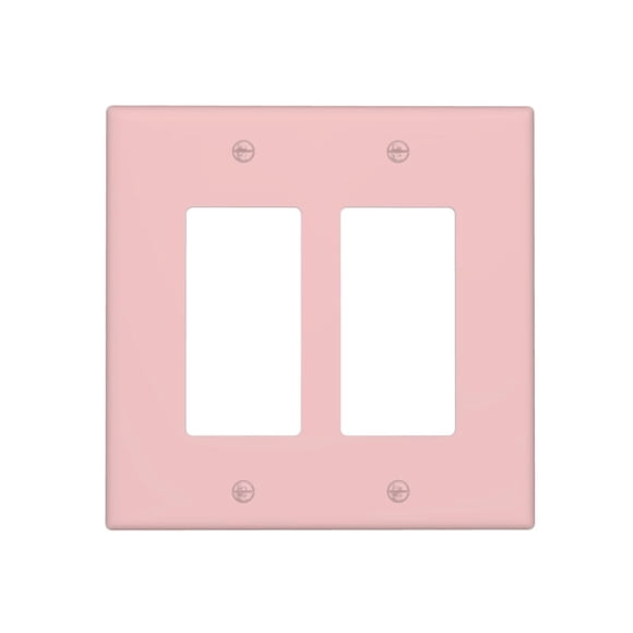Tapa decorativa para enchufe Oilbiexn rosa empolvado de 2 módulos