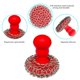 thumbnail image 3 of Esponja de cadena 316 roja + raspador + toalla de microfibra – Toiserns, 3 of 6