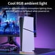 thumbnail image 5 of Soporte de refrigeración vertical con LED RGB compatible con PlayStation 5 Slim/Pro - Base estable antideslizante para accesorios de consola PS5 Slim & Pro-Negro, 5 of 7