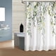 thumbnail image 2 of 1pc Watercolor Green Sage Leaves Shower Curtain - Soft Fabric with Eucalyptus and Floral Design for a Relaxing Bathroom Experience, 2 of 4