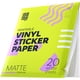 thumbnail image 1 of Papel adhesivo de vinilo imprimible SMALL SMILE, 20 hojas, acabado mate, 22 x 28 cm, 1 of 9