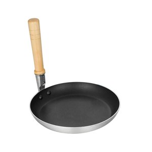 Magideal - Sartén De Pie Dispositivos De Mango De Madera Vajilla Sartén Estilo Japonés Utensilios De Cocina Para Bistec Cocina Jamón Panqueque Tortilla B 19 Cm