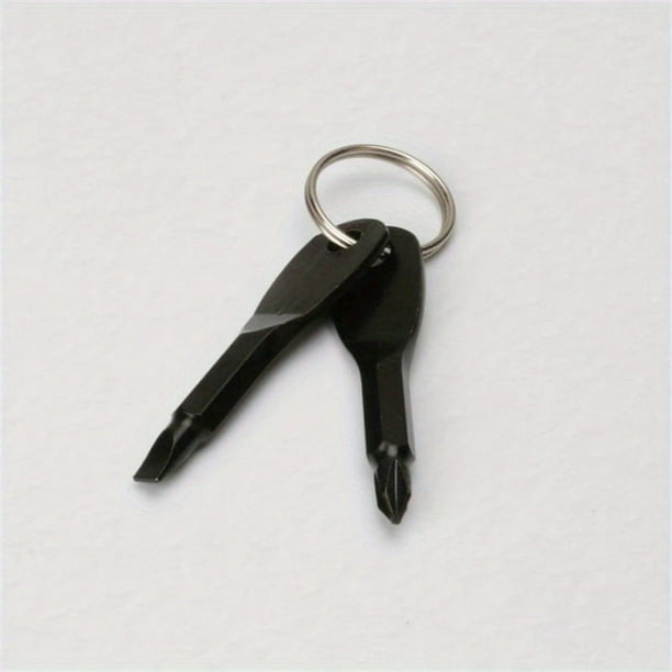 Be Prepared Anywhere with Our 2pcs/Set Phillips & Slotted Screwdriver Key Ring - Your Ultimate Multi-Functional Mini Pocket Repair Tool Gadget for Camping and More!