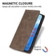 thumbnail image 2 of Funda tipo cartera con bloqueo RFID para Samsung Galaxy M35 Con tapa abatible, portatarjetas, cierre magnético, TPU y soporte Marrón, 2 of 6