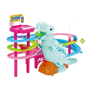 Bothyi - Juguetes Eléctricos Con Tobogán De Pista De Dinosaurio Duraderos Para Niños, Bebés, Niñas
