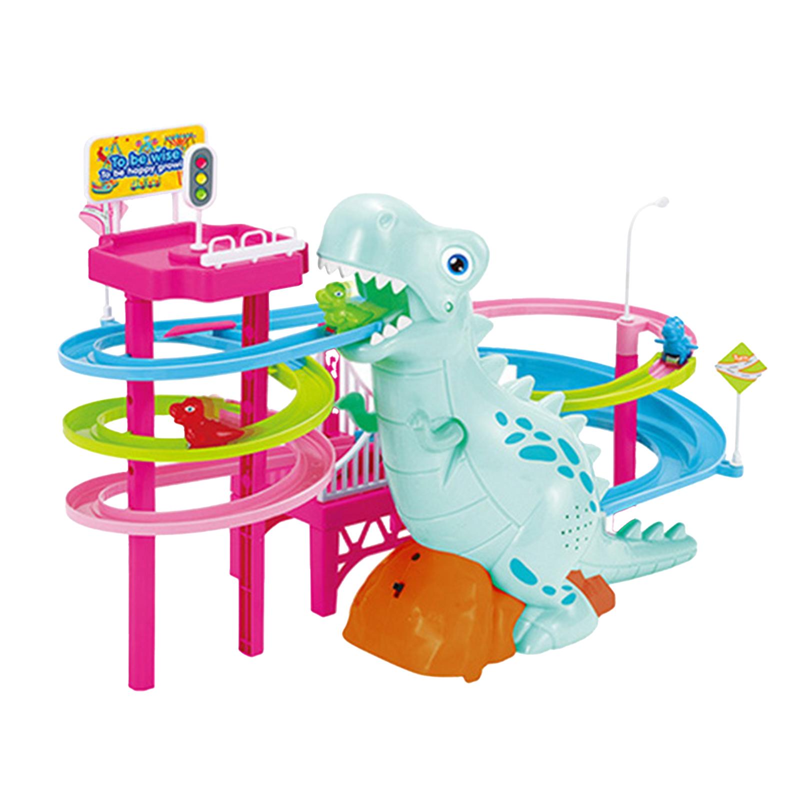 Bothyi - Juguetes Eléctricos Con Tobogán De Pista De Dinosaurio Duraderos Para Niños, Bebés, Niñas