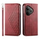thumbnail image 1 of Funda Flip FOXDOCK para Realme GT 6 , Estilo Billetera con Diseño Rombo, Correa de Mano y Soporte, Uso Diario, 1 of 6