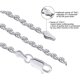 thumbnail image 2 of Collar Savlano de cadena de cuerda de plata de ley 4 mm, 2 of 7