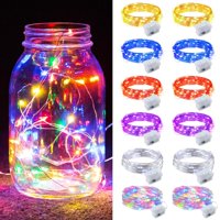 Fairy Lights Zgwj, 20 Luces Led, Funciona Con Pilas, 2 M, Paquete De 12, Colores Mezclados