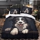 thumbnail image 3 of Funda Nórdica Border Collie Favorita De Los Adolescentes Juego De 3 Piezas Estampado 3d Funda Nórdica De Microfibra Suave De Una Sola Cara Juego De Ropa De Cama Con Funda De Almohada F, 3 of 3