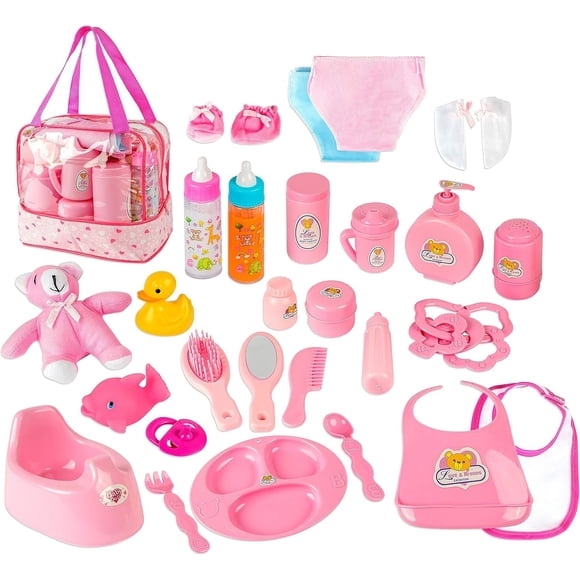 Set De Alimentación Para Muñecas My Sweet Baby Con 38 Accesorios