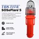 thumbnail image 2 of Bengala Electrónica de Emergencia para Barcos TEKTITE SOSeFLARE 5 Impermeable con LED, 2 of 8