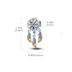 thumbnail image 2 of Charm Circular con Circones y Alas Colgantes, 2 of 5