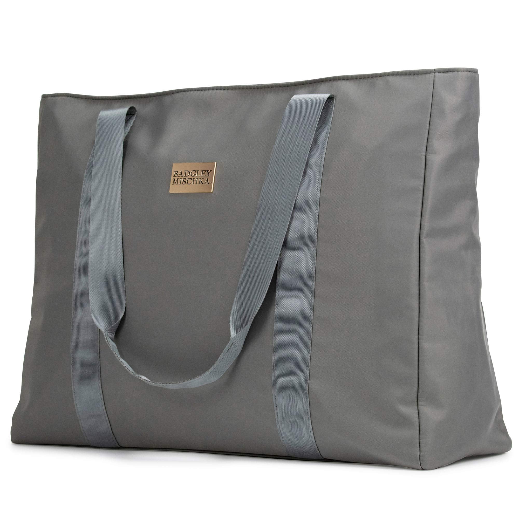 Bolsa De Viaje Badgley Mischka De Nailon Para Fin De Semana (gris)