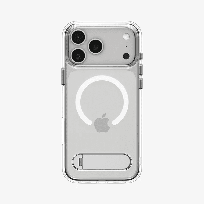 Carcasa Para Iphone 17 Pro Max- Marca Spigen, Modelo Ultra Hybrid - Clear White Con Kickstand Y Magsafe