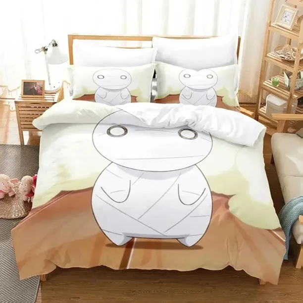v2309 Bed Sheets Anime How to Keep a Mummy Bedding Set Boys Girls Twin Queen Size Duvet Cover Pillowcase Bed Boys Adult Home Textileextile 3-Piece Bedding Set (1 Duvet Cover + 2 Pillow Shams) Bed Shee