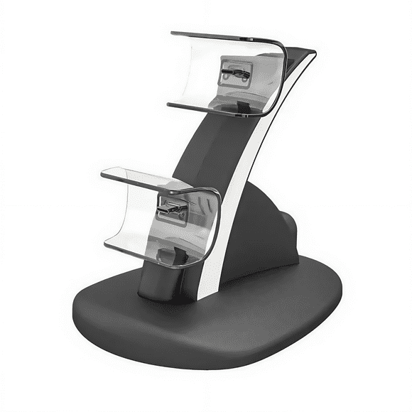 Estación de carga Dual Controllers compatible con el mando PS5 con puerto Type-C Dock Cradle Stand para PlayStation 5 Accesorios-Negro