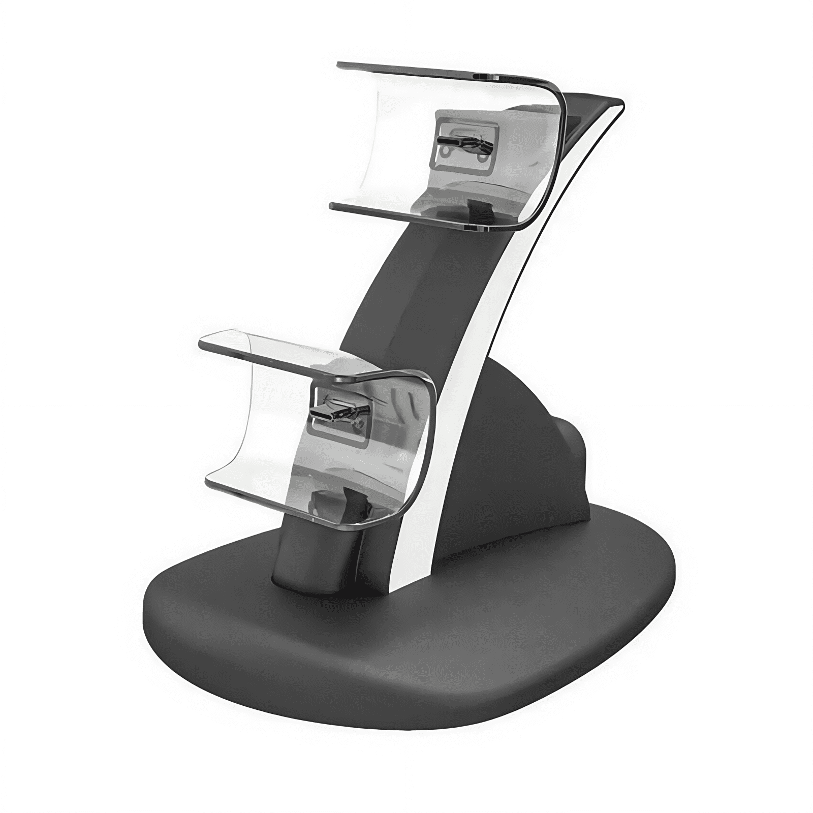 Genérico - Estación De Carga Dual Controllers Compatible Con El Mando Ps5 Con Puerto Type-c Dock Cradle Stand Para Playstation 5 Accesorios-negro
