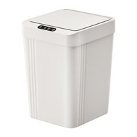 Bothyi - Bote De Basura Sin Contacto 13L Cubo De Basura De Inducción Para Restaurante Dormitorio Hotel Blanco