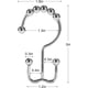 thumbnail image 3 of Ganchos para cortina de ducha, anillos para cortina de ducha, ganchos de acero inoxidable para cortina de ducha, ganchos dobles deslizantes antioxidantes para cortinas, cortinas de ducha y revestimien, 3 of 7
