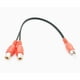 thumbnail image 3 of Cable adaptador de audio estéreo en Y para subwoofer Meiyangjx (1 macho a 2 hembras), RCA (M) a 2 RCA (F), 2 conectores divisores en Y (paquete de 2) (1 RCA M a 2 RCA F), 3 of 4