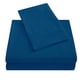 thumbnail image 1 of Juego de sábanas suaves y cubrecamas de alta calidad con bolsillo profundo, color azul, tamaño QUEEN, 4 piezas, 1 of 8