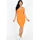 thumbnail image 1 of Vestido Ajustado Casual de Canalé con Cuello Dividido, 1 of 2
